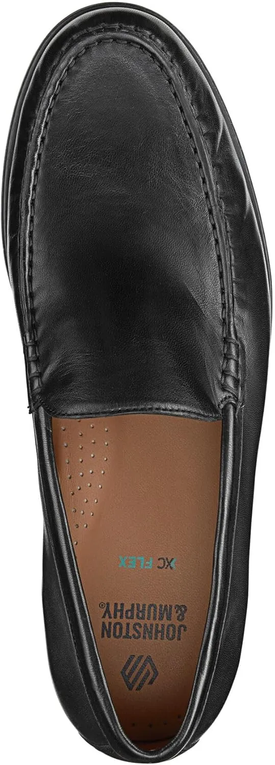 Johnston & Murphy Harrison Venetian Loafers, Leather Moccasins for Men, Comfortable Men’s Dress Shoes