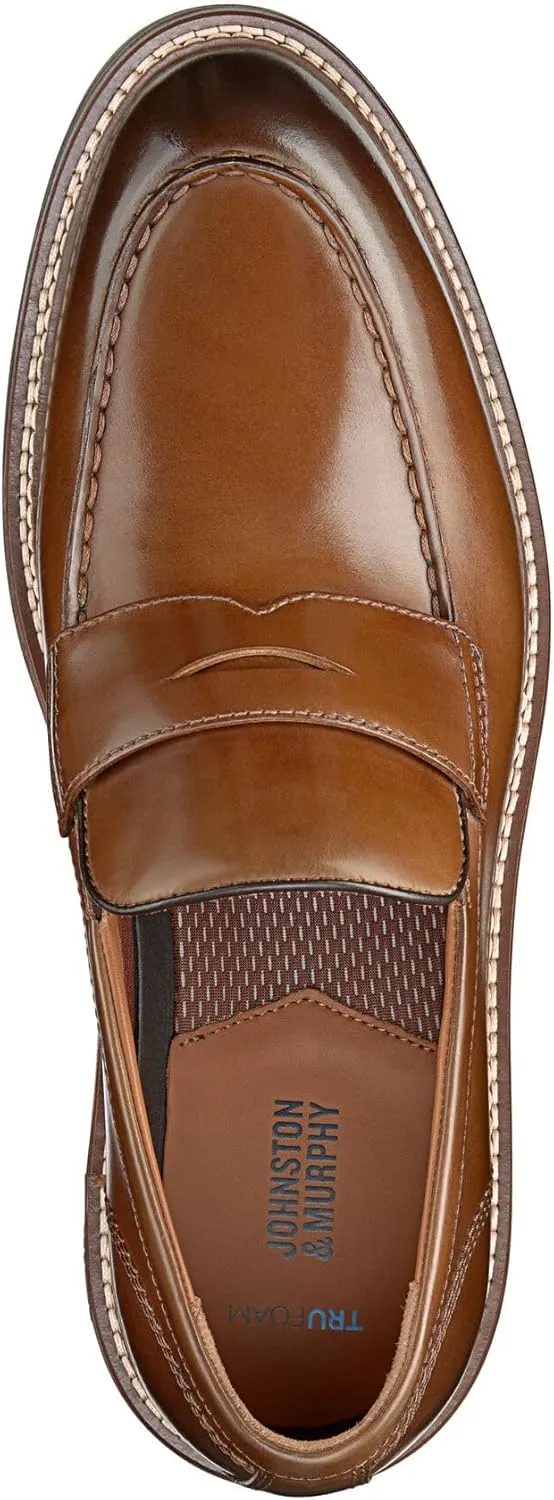 Johnston & Murphy Upton Penny Loafer Men’s Shoe, Leathers Shoes for Men, Men’s Driver Shoes, Slip-On Moccasins for Men