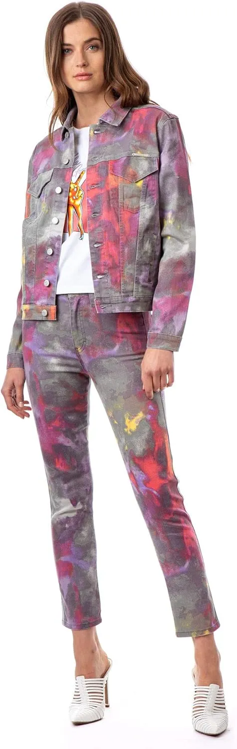 Jordache Vintage Women’s Molly High Rise Skinny Jeans (Shaded Tie Dye)