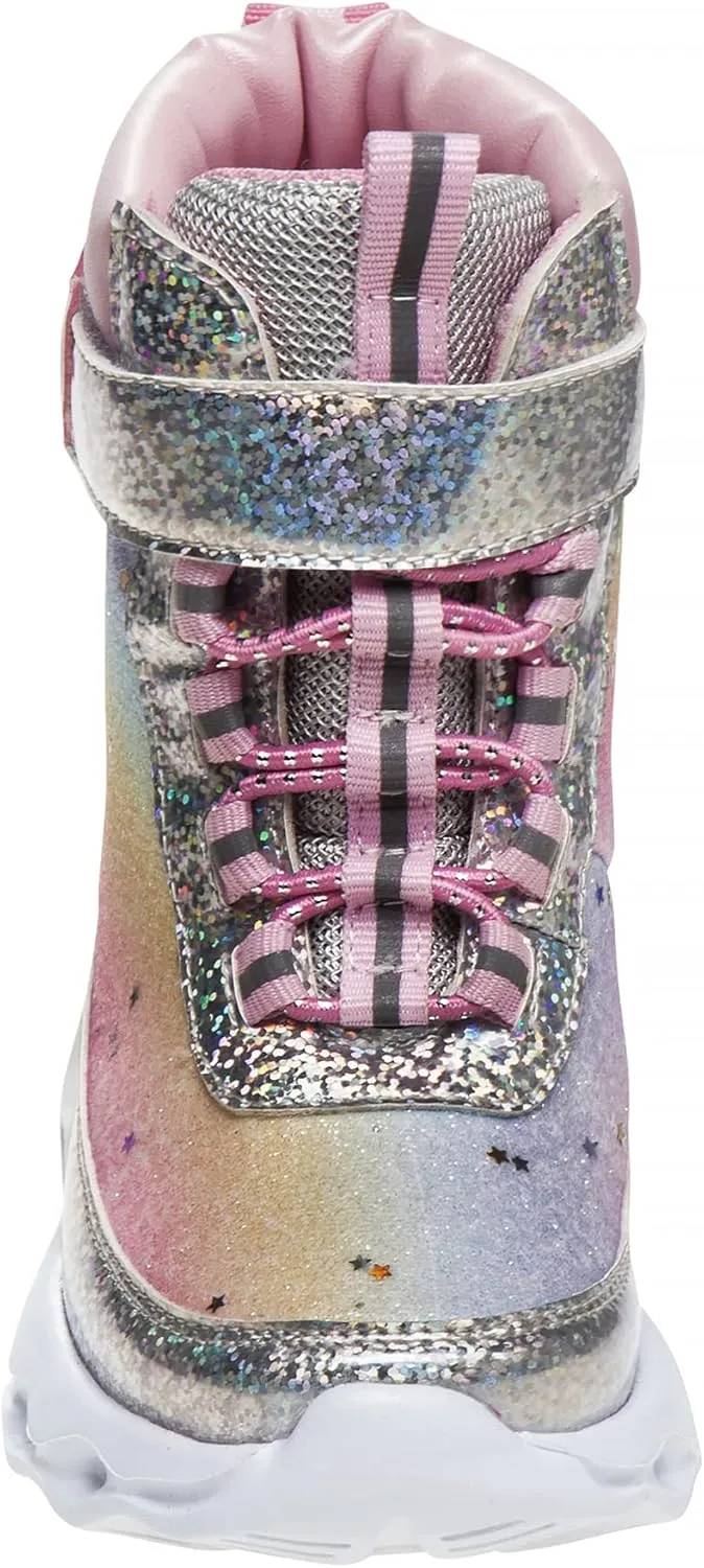 Josmo Girls Winter Boots Pull On - Warm Comfy Water Resistant Kids Snow Boots
