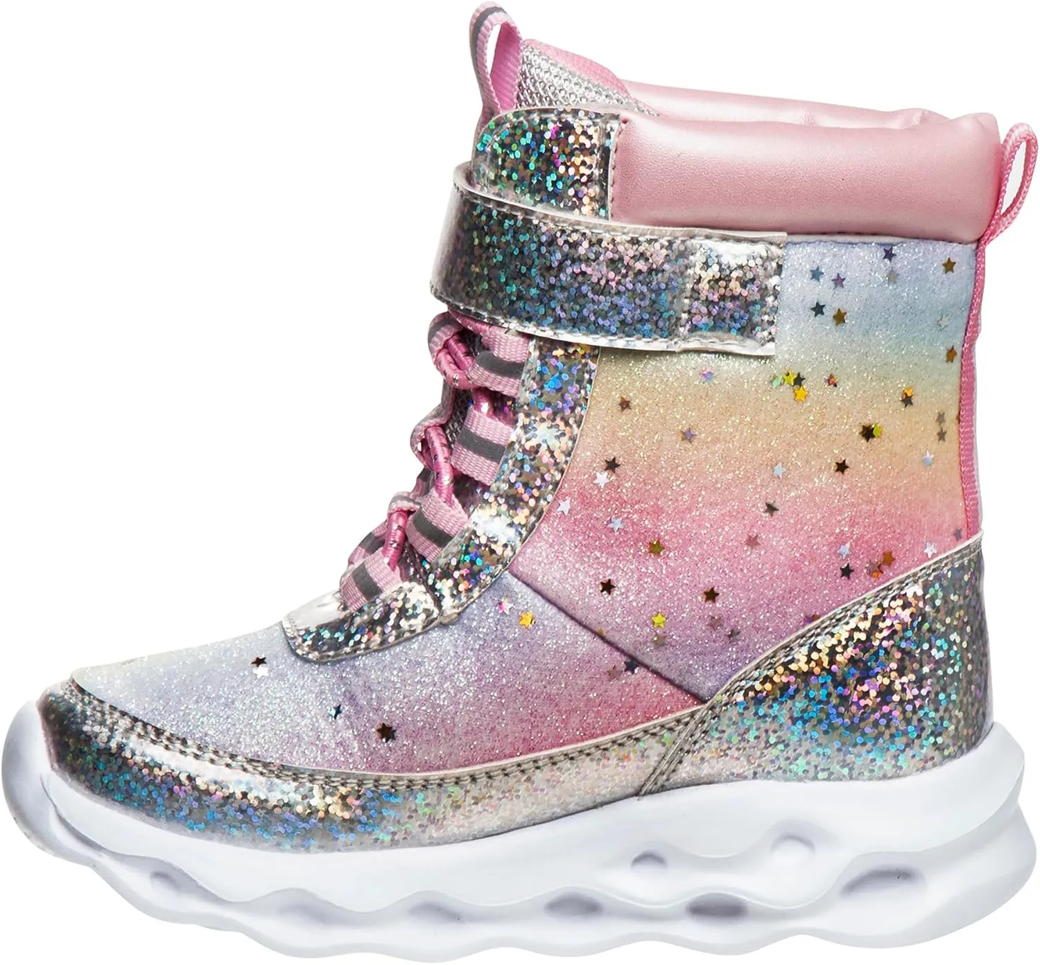 Josmo Girls Winter Boots Pull On - Warm Comfy Water Resistant Kids Snow Boots