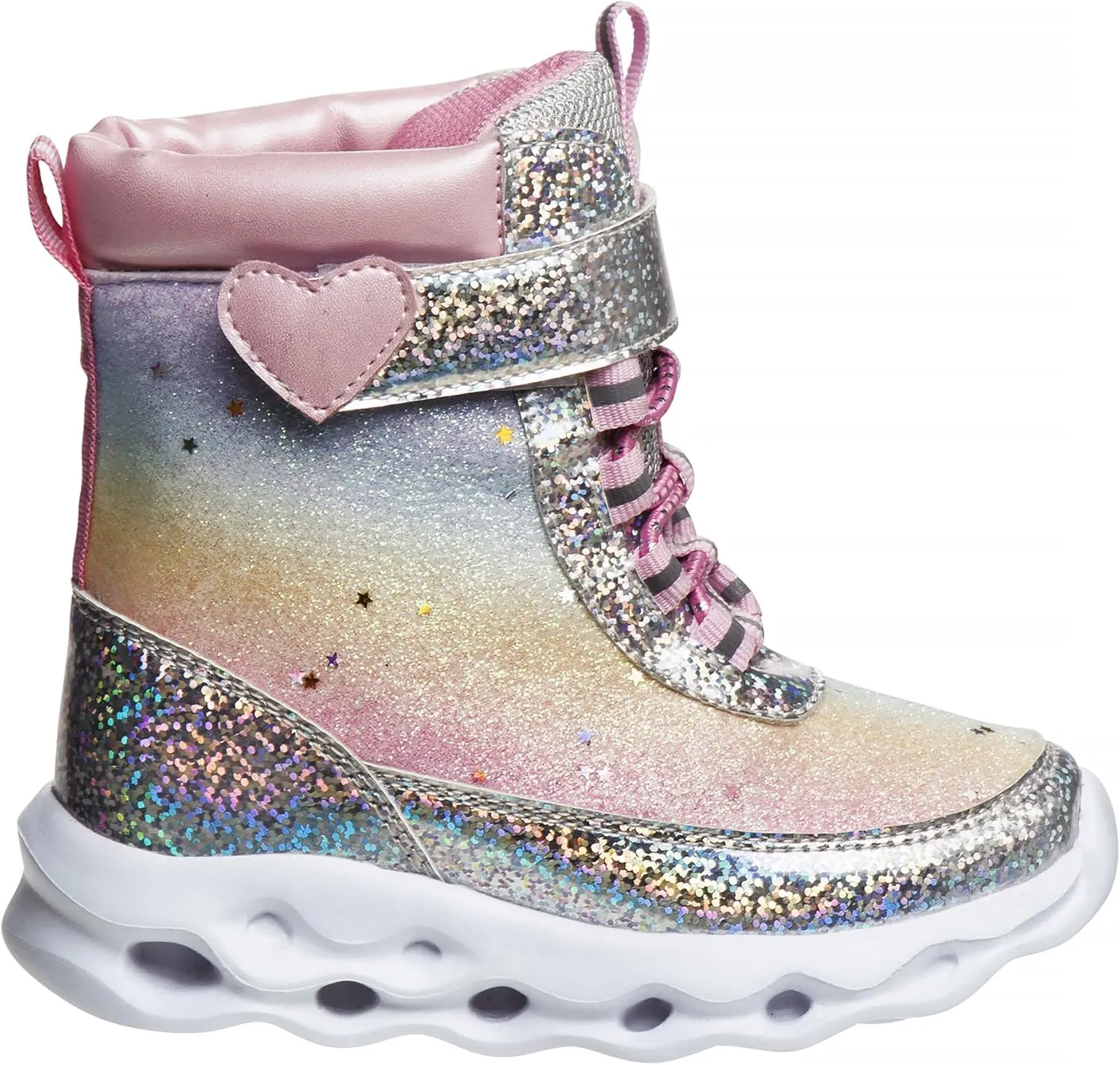 Josmo Girls Winter Boots Pull On - Warm Comfy Water Resistant Kids Snow Boots