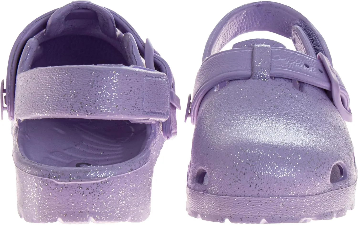 Josmo Kids Soft Glitter Clogs Girls Slides Slippers Indoor Outdoor Summer Beach Pool Sandals (Size 5-10 Toddler)
