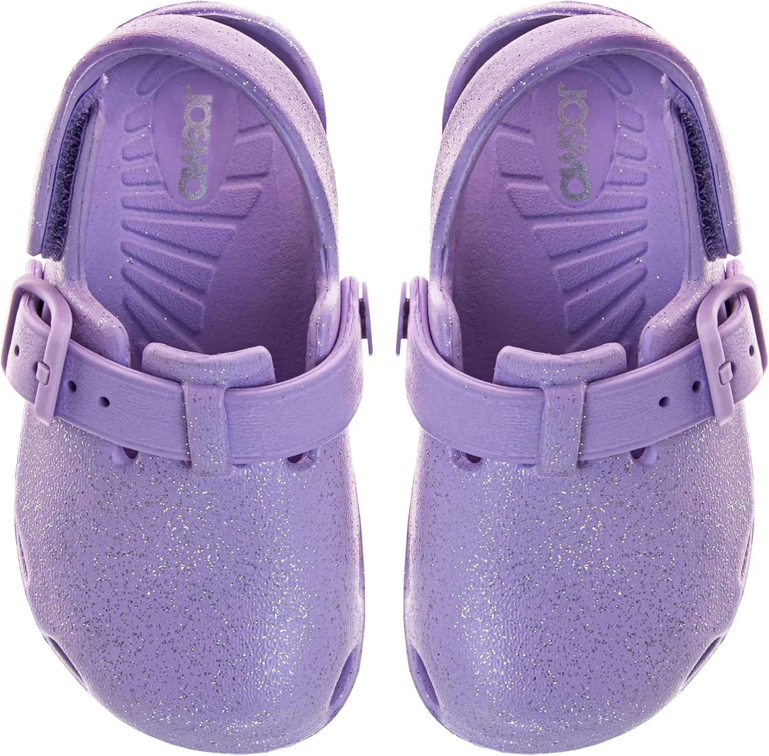 Josmo Kids Soft Glitter Clogs Girls Slides Slippers Indoor Outdoor Summer Beach Pool Sandals (Size 5-10 Toddler)