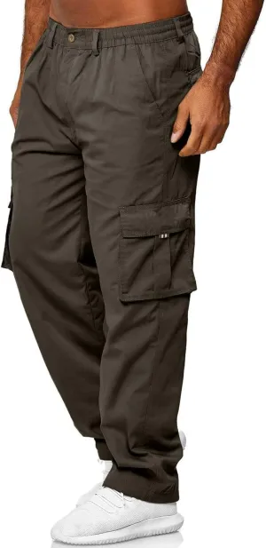 Julidostore Stretchmotions - Super Stretch Ice-Silk Comfort Cargo Pants Mens 6 Pockets Tactical Joggers Outdoor Trousers
