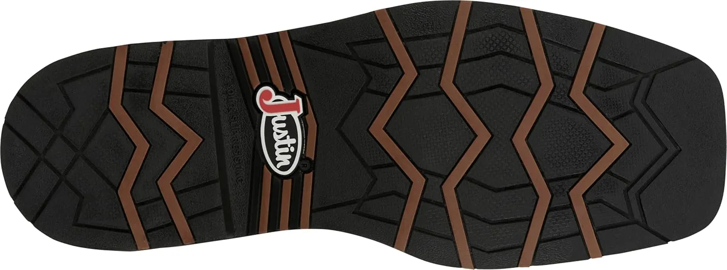 Justin Work Bolt 11" Composite Toe Men's Industrial-and-Construction-Boots, EH Rated, Oil & Slip Resistant, ASTM F2413, Cement Construction