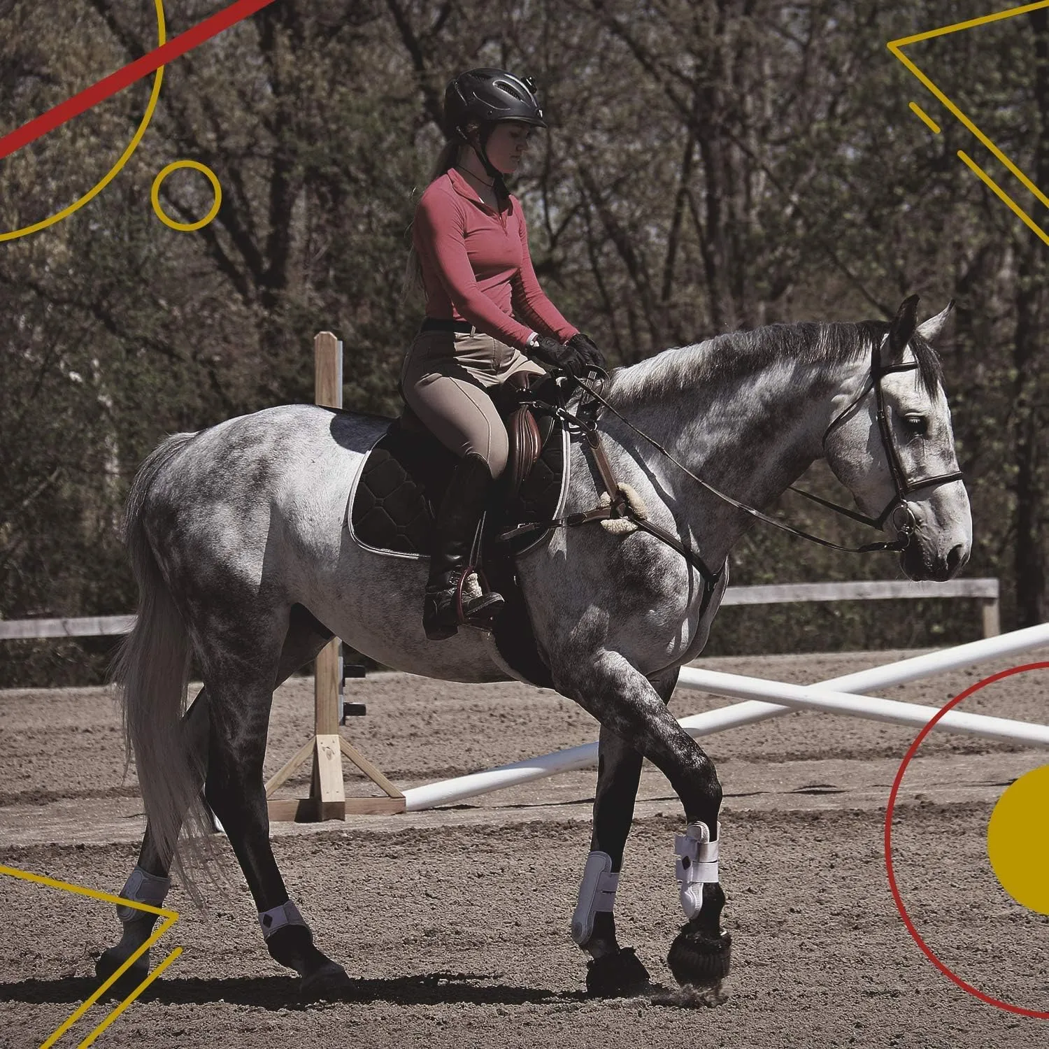 Kavallerie Classic Tendon Boots, Impact-Absorbing Material, Breathable & Evenly Distribute Pressure, Protect Tendon and Ligaments, Anti-Slip, Anti- Sore and Moisture Repellant Show Jumping Boots