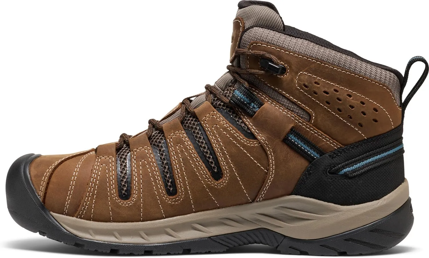 KEEN Utility Men's Flint 2 VersaTREAD Non Slip Mid Height Steel Toe Waterproof Work Boots, Cascade Brown, 9