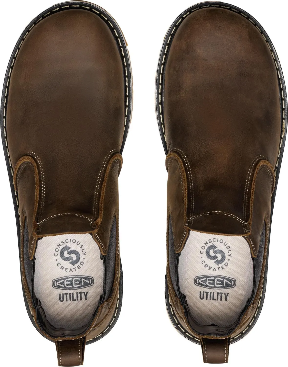 KEEN Utility Men's San Jose Chelsea Alloy Aluminum Toe 90 Degree Heel Pull on Work Boots