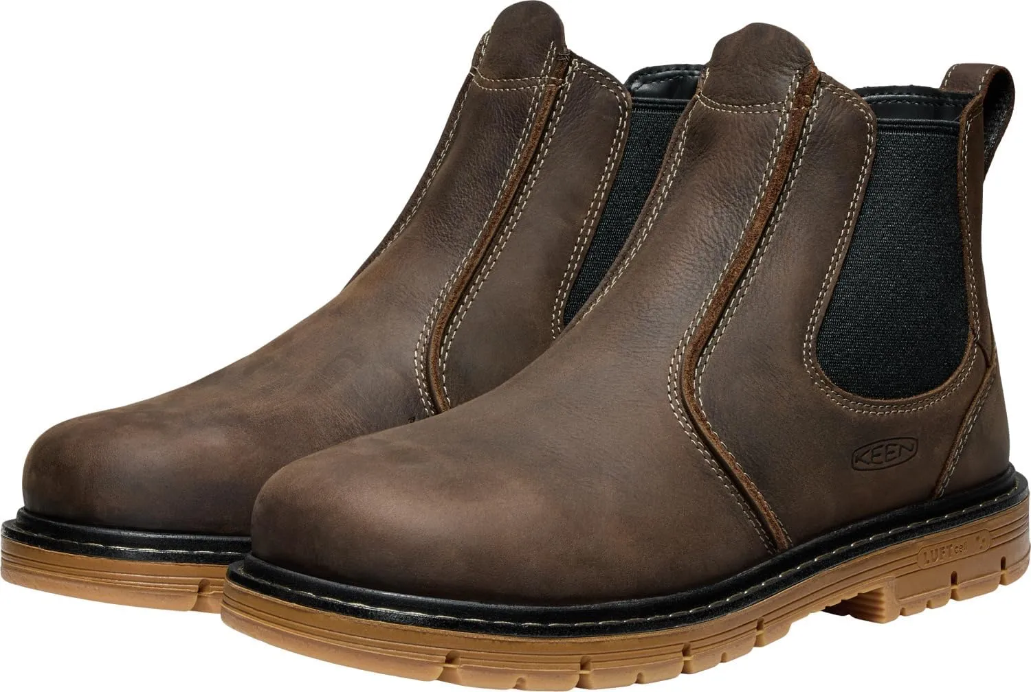 KEEN Utility Men's San Jose Chelsea Alloy Aluminum Toe 90 Degree Heel Pull on Work Boots