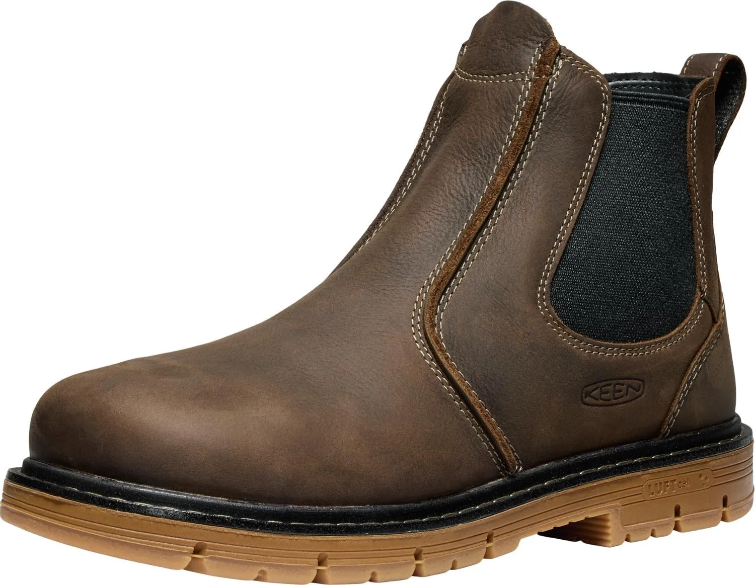 KEEN Utility Men's San Jose Chelsea Alloy Aluminum Toe 90 Degree Heel Pull on Work Boots
