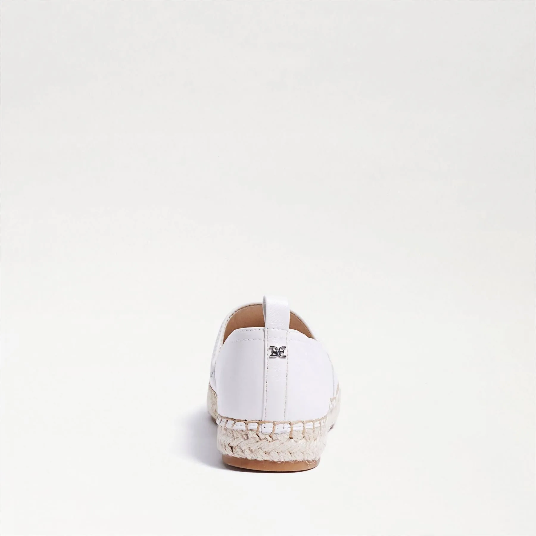 Kenley Slip Classic Espadrilles Edelman Sam Cost-efficient Leather Toe Flats Rounded On White Low-cost opportunity