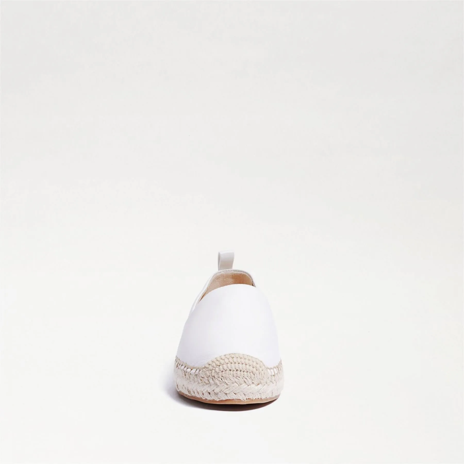 Kenley Slip Classic Espadrilles Edelman Sam Cost-efficient Leather Toe Flats Rounded On White Low-cost opportunity