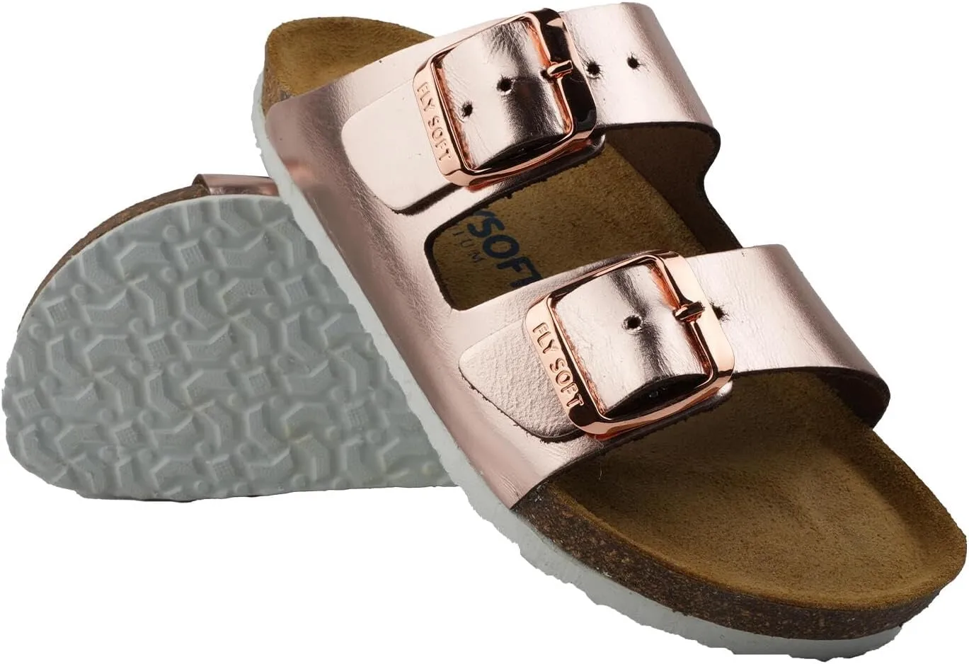 Kids' 100% Genuine Leather Sandals - Comfortable Smart Foam Footbed, Adjustable Straps, Durable Non-Slip Sole and Stylish