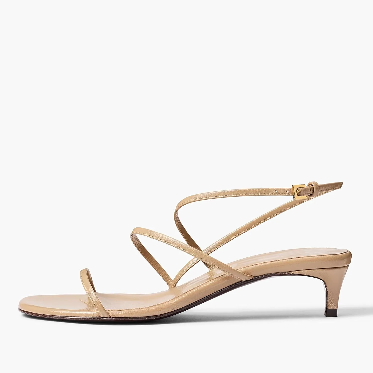 Kitten Heels for Women Elegant Strappy Sandals with Open Toe Fashionable Summer Leisure Shoes