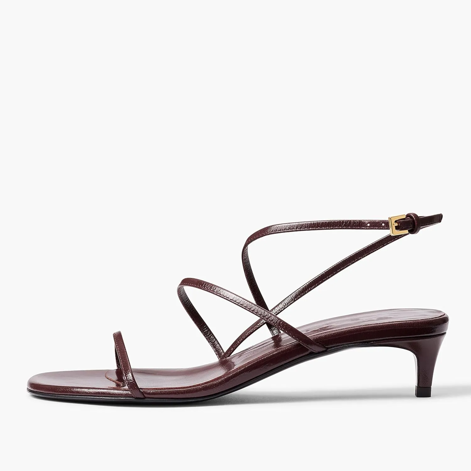 Kitten Heels for Women Elegant Strappy Sandals with Open Toe Fashionable Summer Leisure Shoes