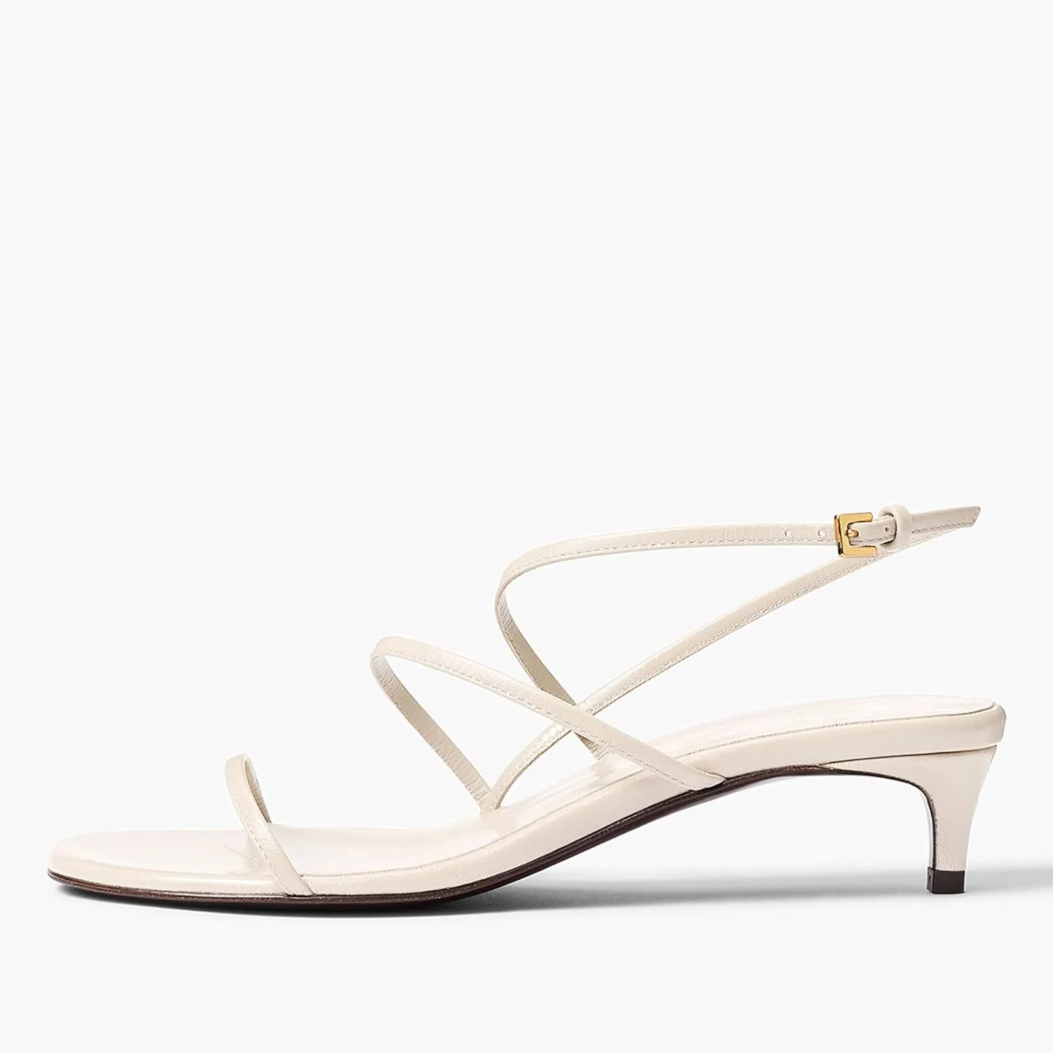 Kitten Heels for Women Elegant Strappy Sandals with Open Toe Fashionable Summer Leisure Shoes