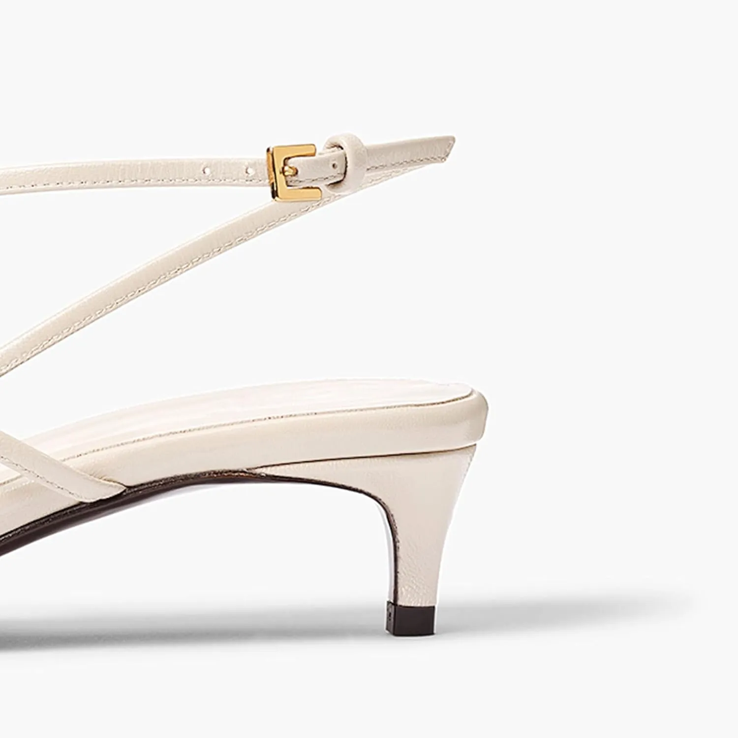 Kitten Heels for Women Elegant Strappy Sandals with Open Toe Fashionable Summer Leisure Shoes