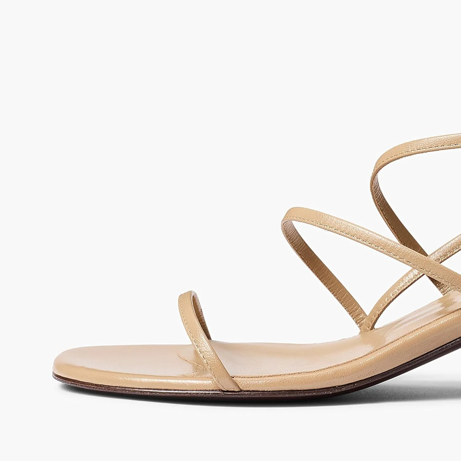 Kitten Heels for Women Elegant Strappy Sandals with Open Toe Fashionable Summer Leisure Shoes