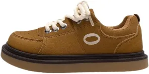 Korean Retro Chunky Sneakers | Vintage Academia Style with Cloud Comfort Sole | Warm Cotton-Lined Winter & Autumn Clogs | Preppy OOTD | Campus Outfit | Unique Gift for Girls & Women