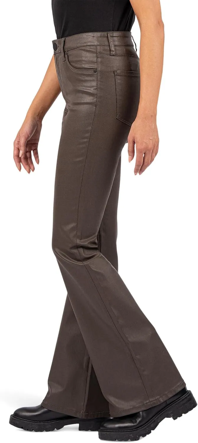 KUT from the Kloth Women's Ana High Rise Fab Ab Flare-Baby Dn All Over
