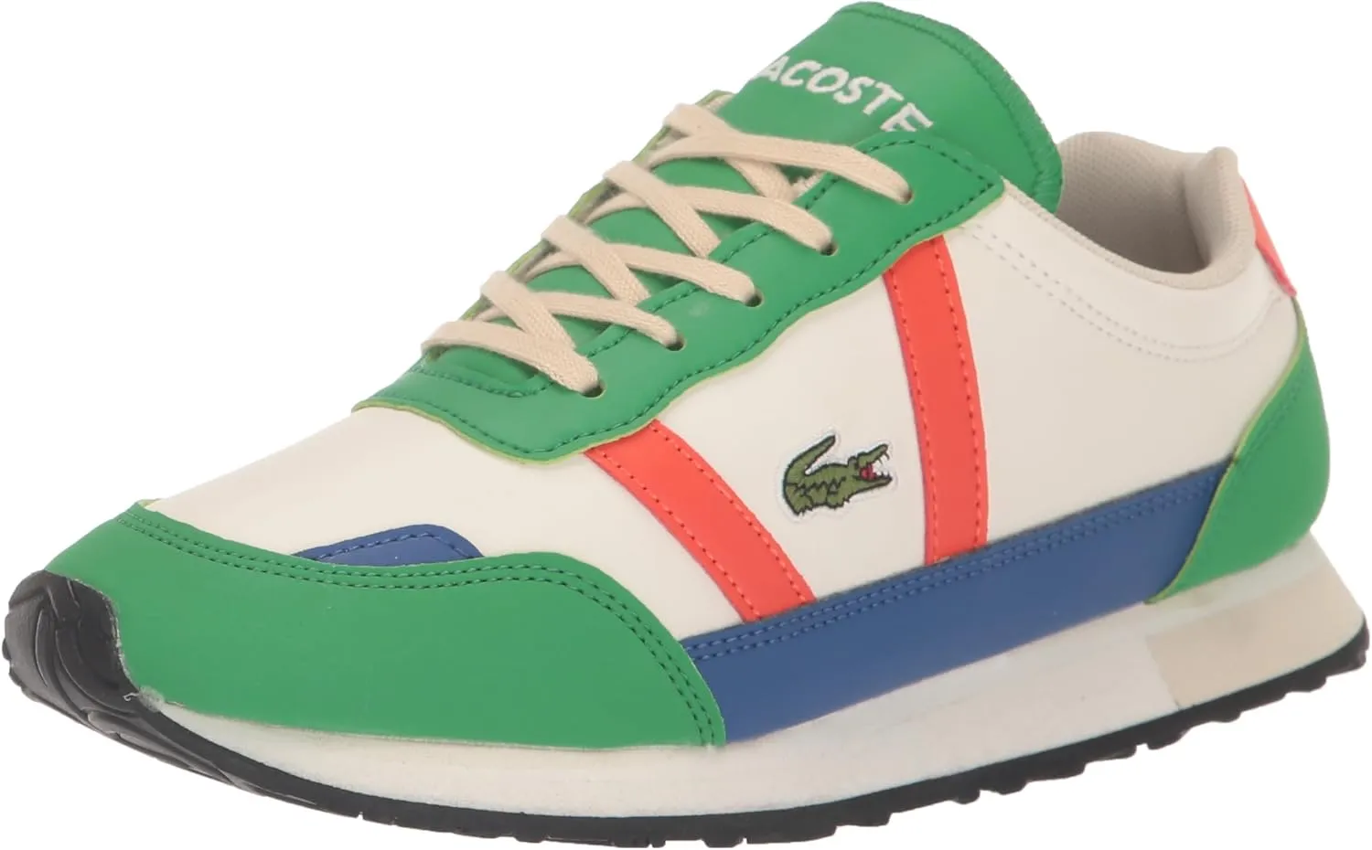 Lacoste Kid's Partner Sneaker, GRN/DK BLU, 4.5