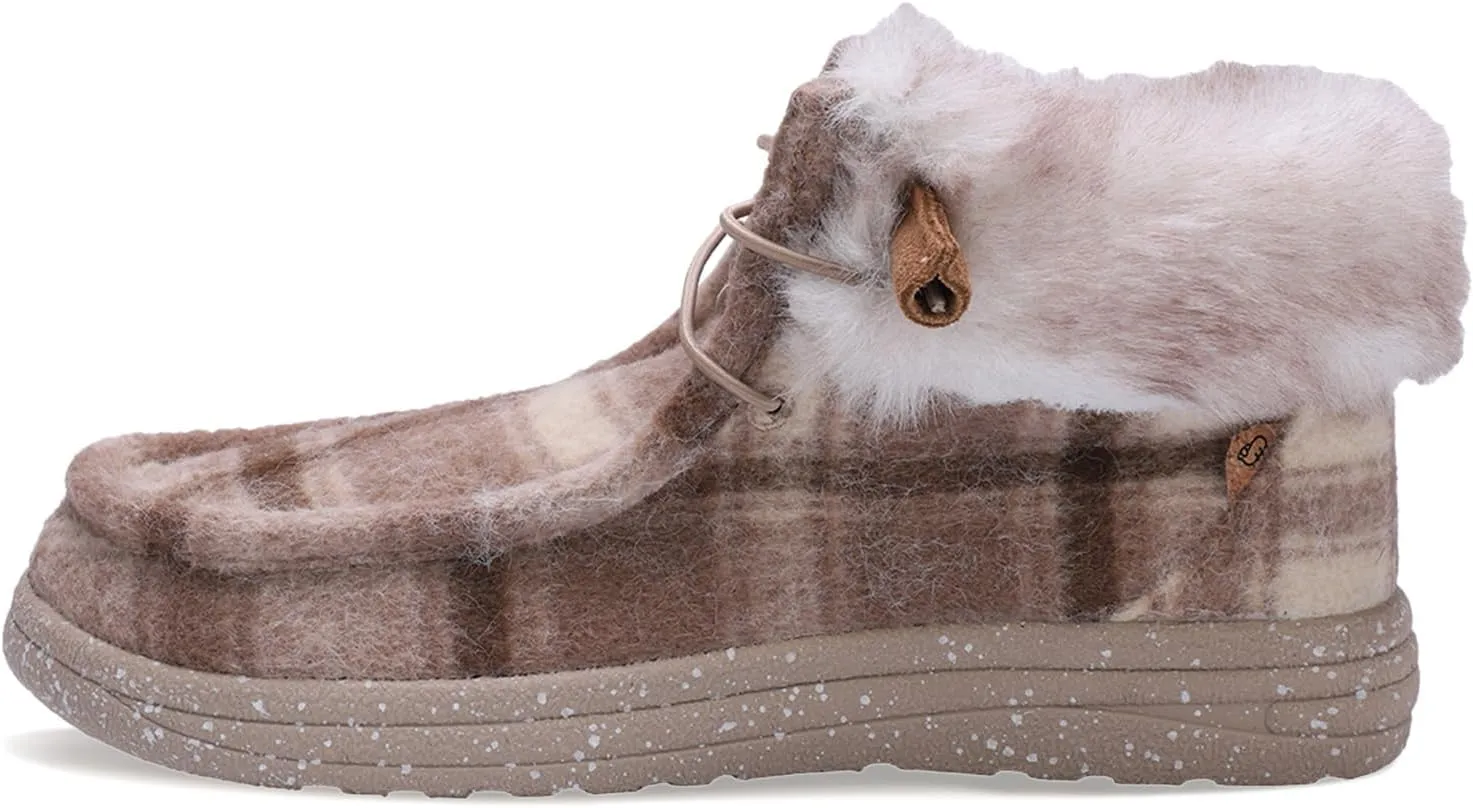 Lamo Women's Cassidy Shoes for Women - Matte Rich Suede and Textile Upper - Lightweight Women Footwear Faux Fur Lined, 100% Australian Sheepskin Footbed LITE EVA Outsole