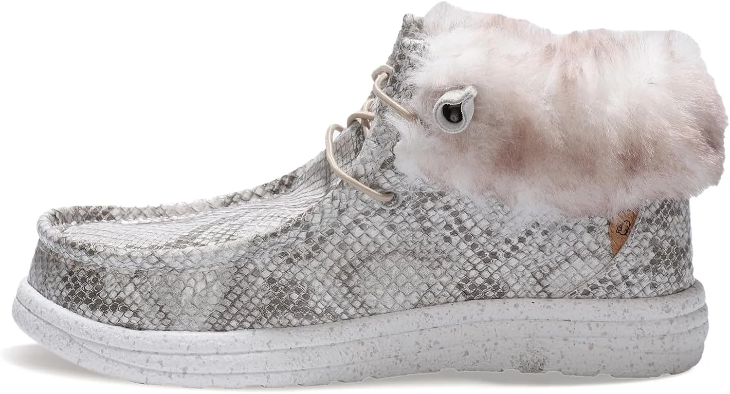 Lamo Women's Cassidy Shoes for Women - Matte Rich Suede and Textile Upper - Lightweight Women Footwear Faux Fur Lined, 100% Australian Sheepskin Footbed LITE EVA Outsole