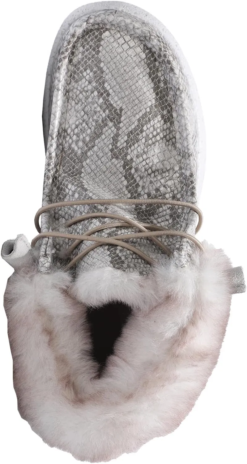 Lamo Women's Cassidy Shoes for Women - Matte Rich Suede and Textile Upper - Lightweight Women Footwear Faux Fur Lined, 100% Australian Sheepskin Footbed LITE EVA Outsole