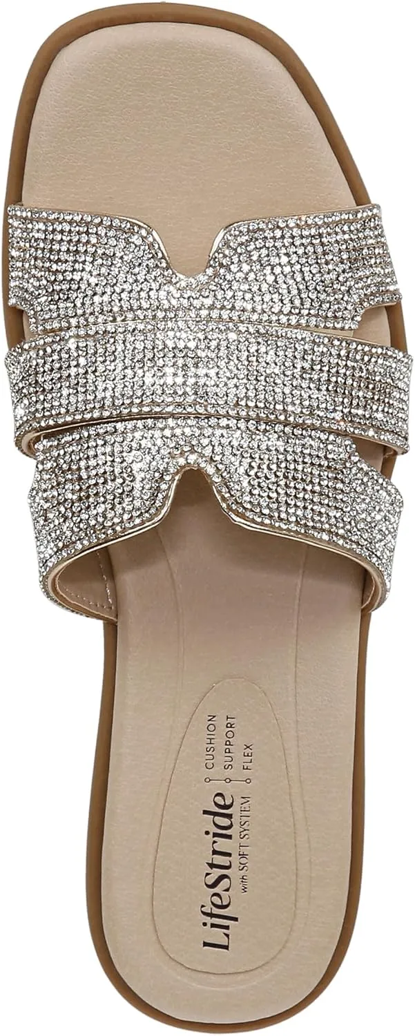 LifeStride Women's Royalty Bling Slide Sandal