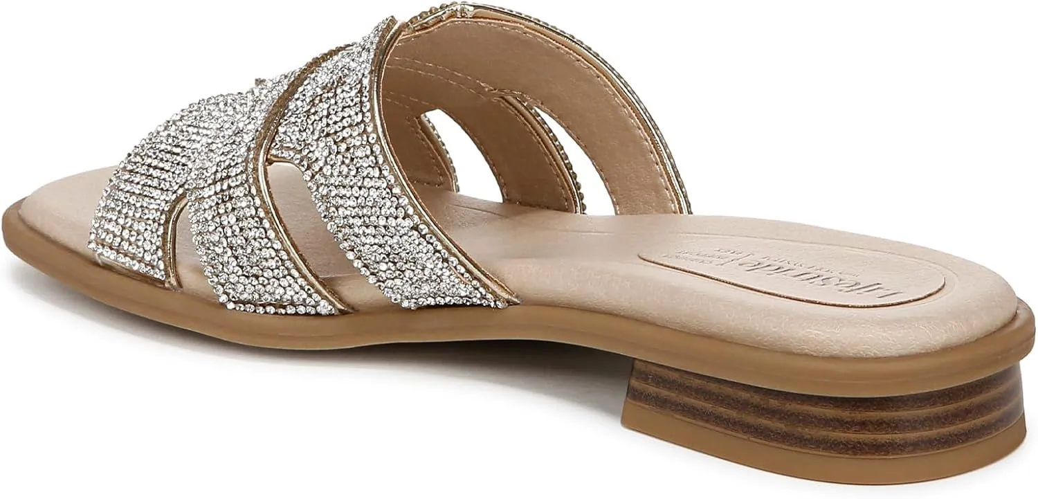 LifeStride Women's Royalty Bling Slide Sandal