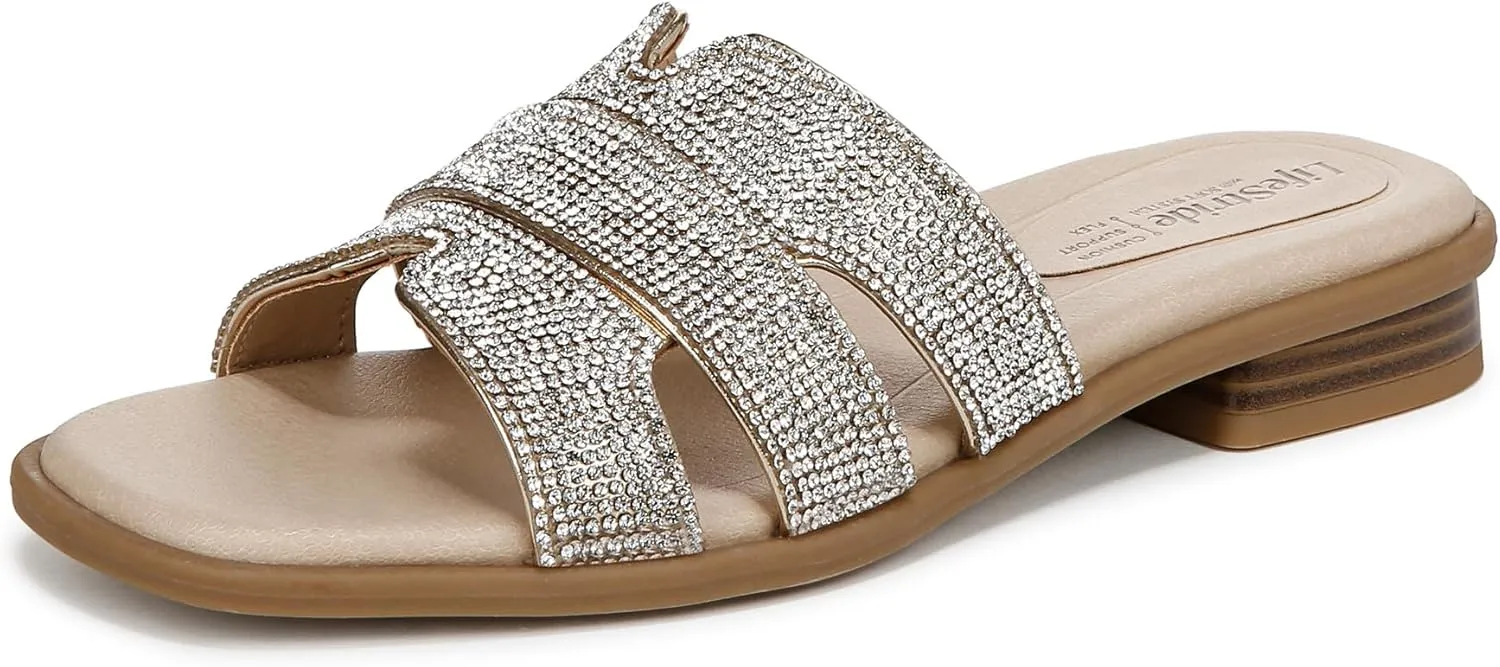 LifeStride Women's Royalty Bling Slide Sandal