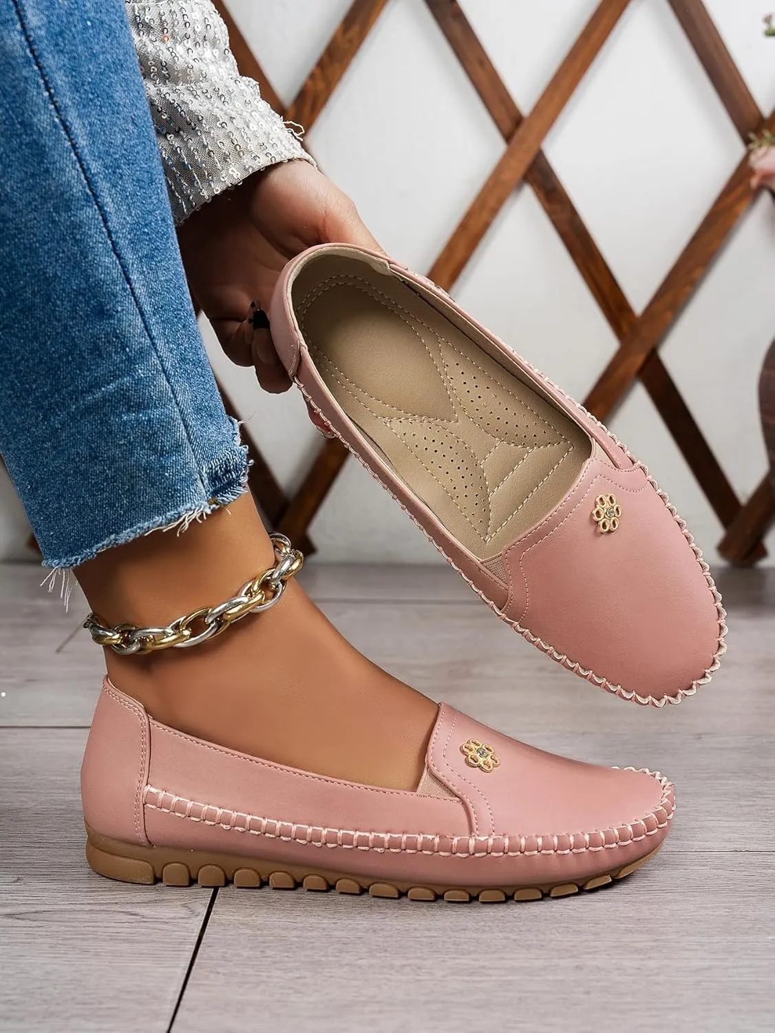 Loafers for Women Business Casual Shoes Comfortable Lightweight Penny Loafers Slip On Work Flats