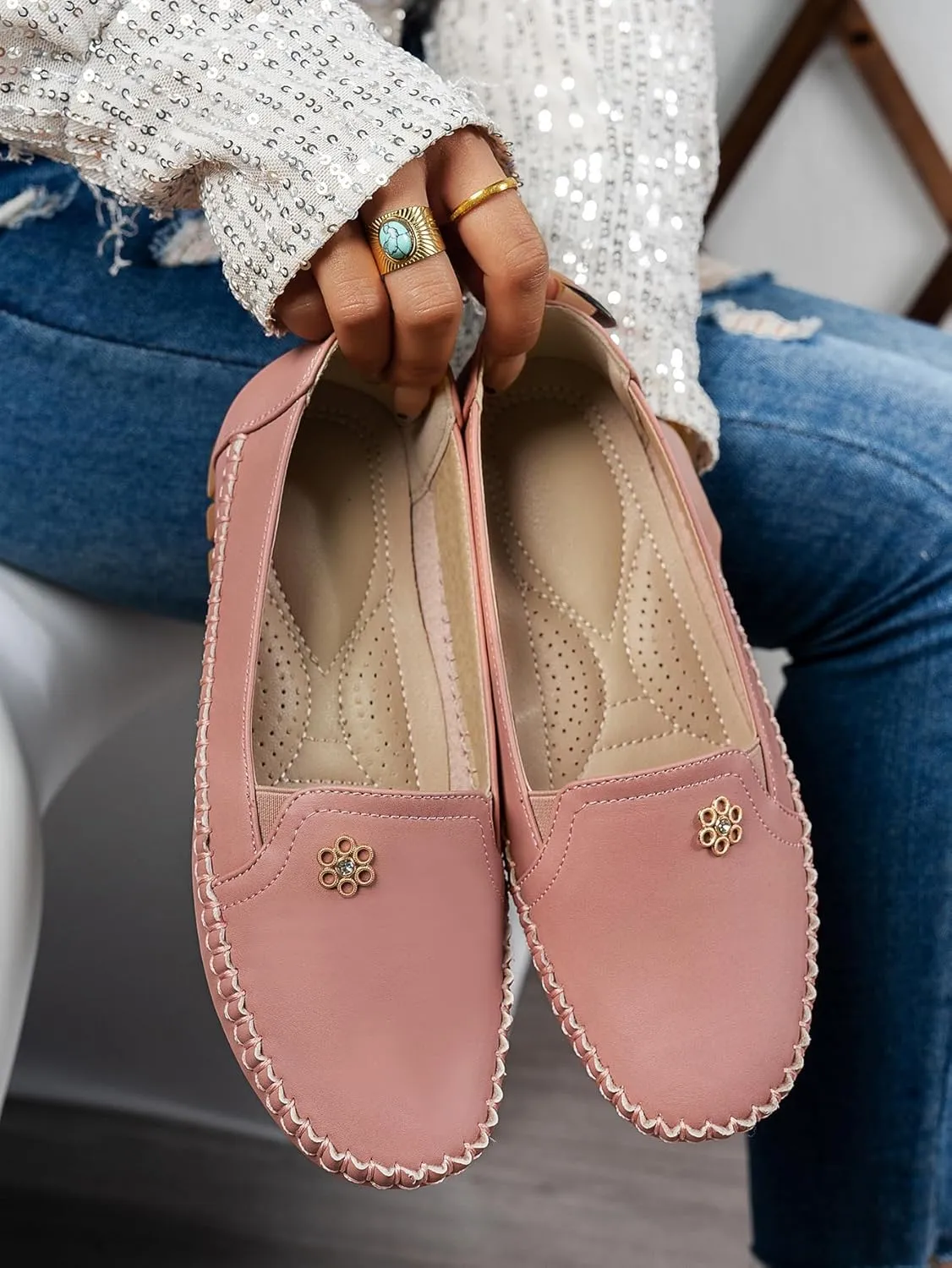 Loafers for Women Business Casual Shoes Comfortable Lightweight Penny Loafers Slip On Work Flats