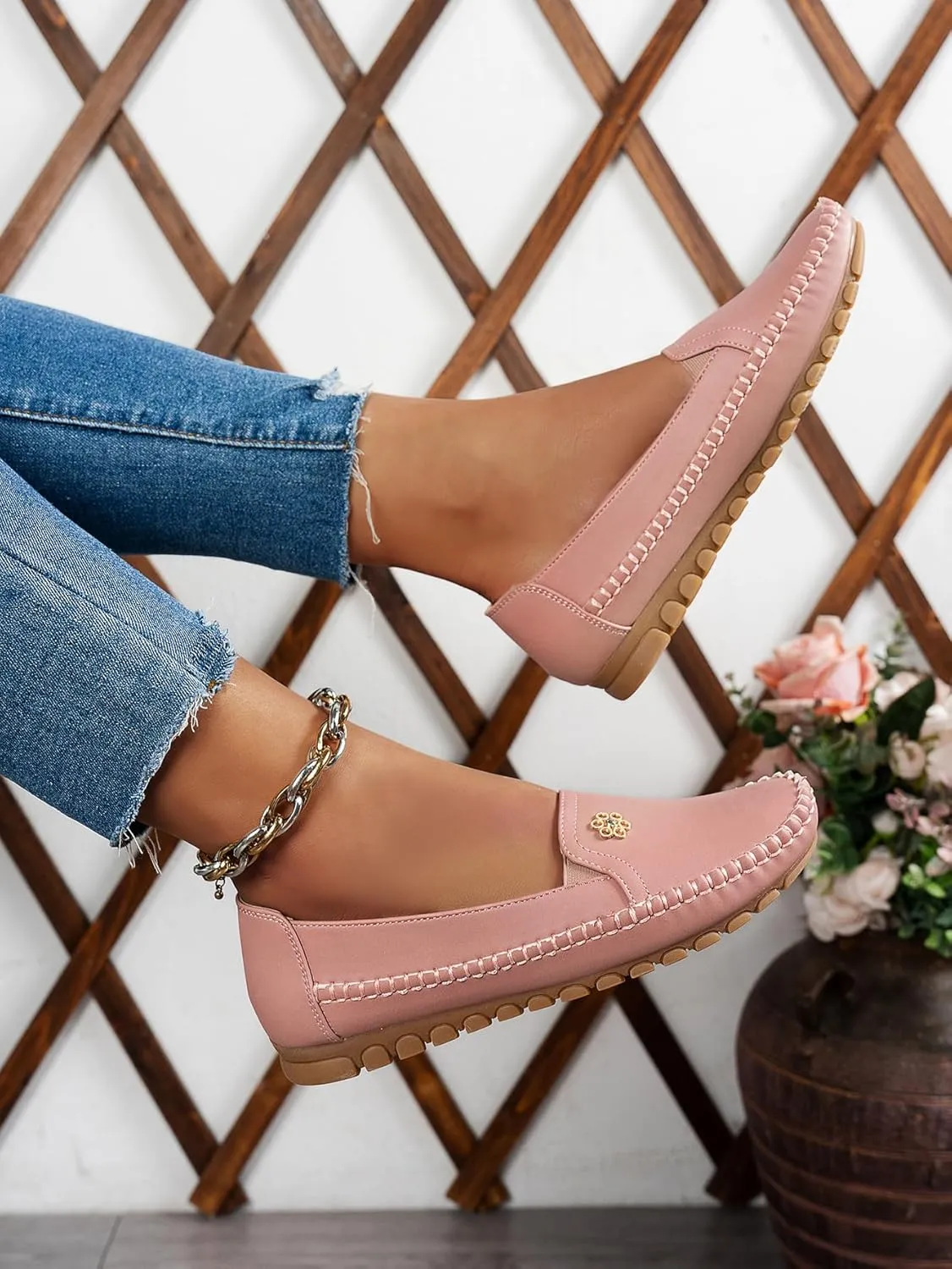Loafers for Women Business Casual Shoes Comfortable Lightweight Penny Loafers Slip On Work Flats