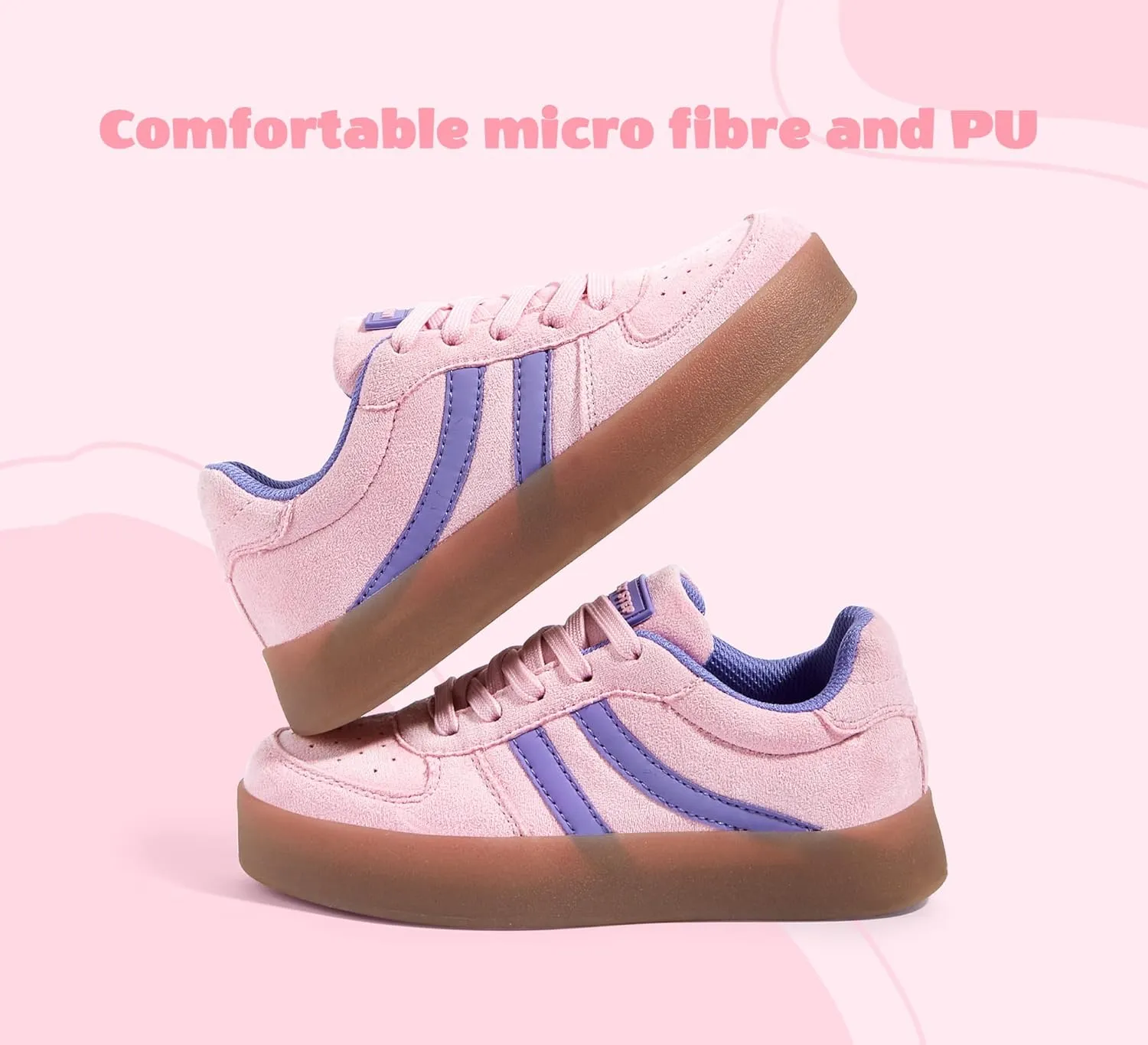 LUCKY STEP Unisex-Child Kid's Sneakers Lace Up School Fashion Platform Breathable Tennis Athletic Running Walking Shoes for Boys Girls