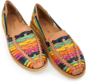 Macarena Collection Womens Shoes Leather Sandal Flat for Women | Huarache Handmade Mexican Sandals | Comfortable & Stylish Womens Sandals 3050
