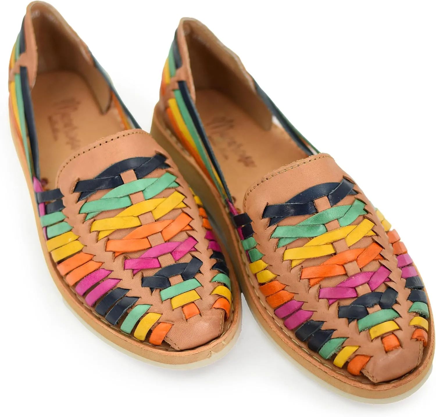 Macarena Collection Womens Shoes Leather Sandal Flat for Women | Huarache Handmade Mexican Sandals | Comfortable & Stylish Womens Sandals 3050