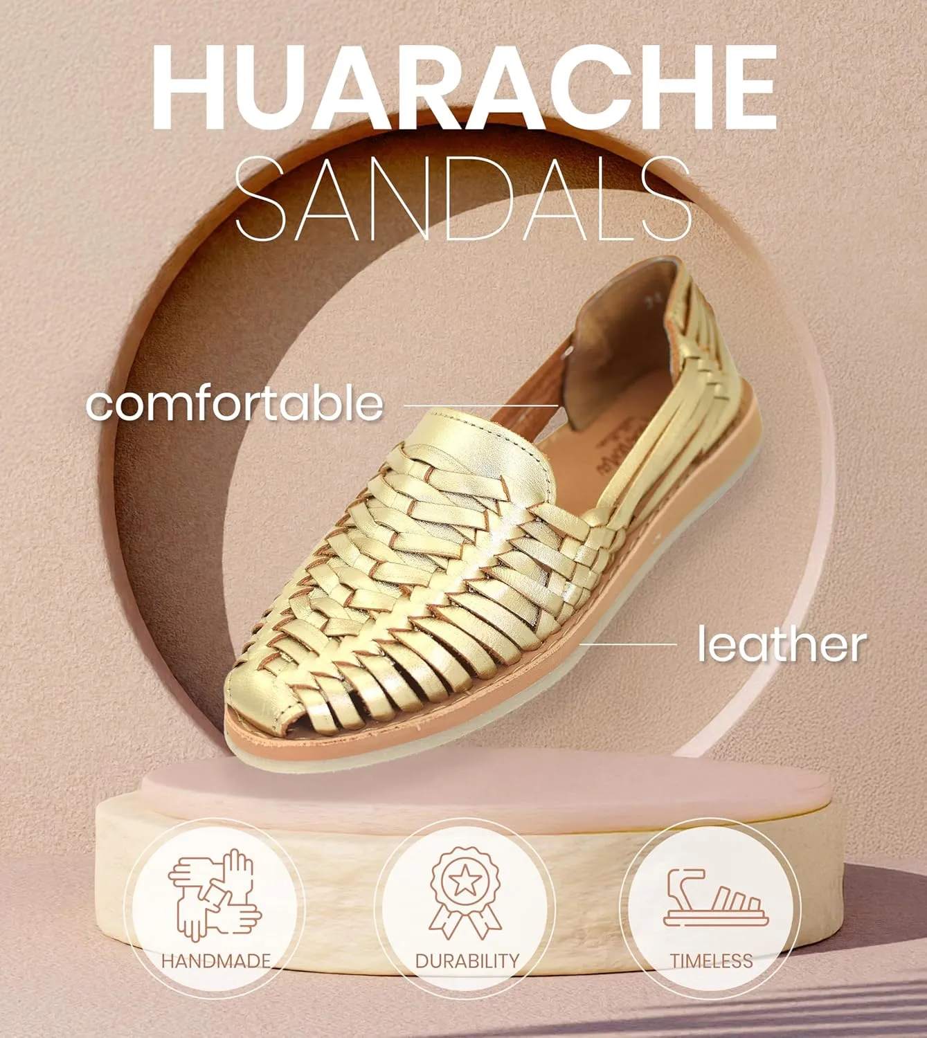 Macarena Collection Womens Shoes Leather Sandal Flat for Women | Huarache Handmade Mexican Sandals | Comfortable & Stylish Womens Sandals 3050