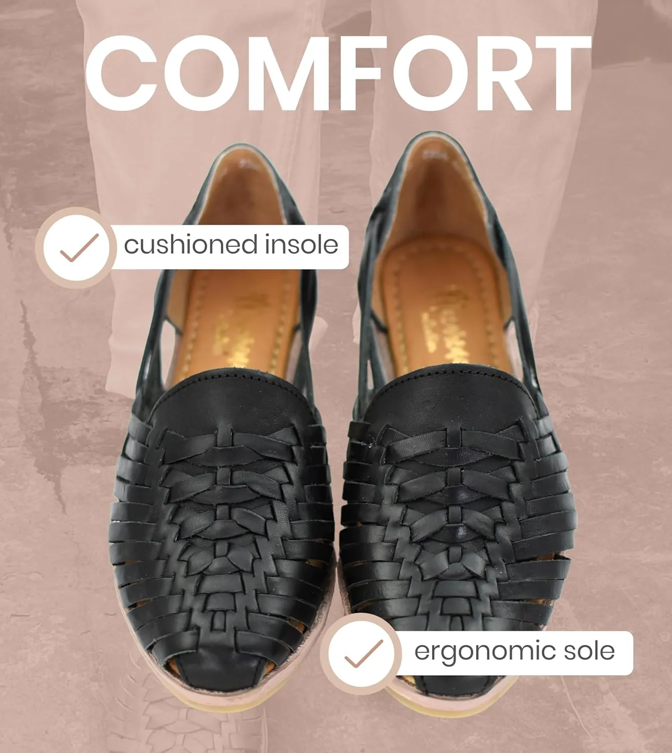 Macarena Collection Womens Shoes Leather Sandals for Women | Huarache Handmade Mexican Sandals Women | Comfortable & Stylish Womens Sandals 2206