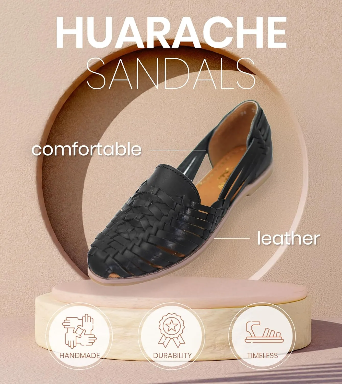 Macarena Collection Womens Shoes Leather Sandals for Women | Huarache Handmade Mexican Sandals Women | Comfortable & Stylish Womens Sandals 2206