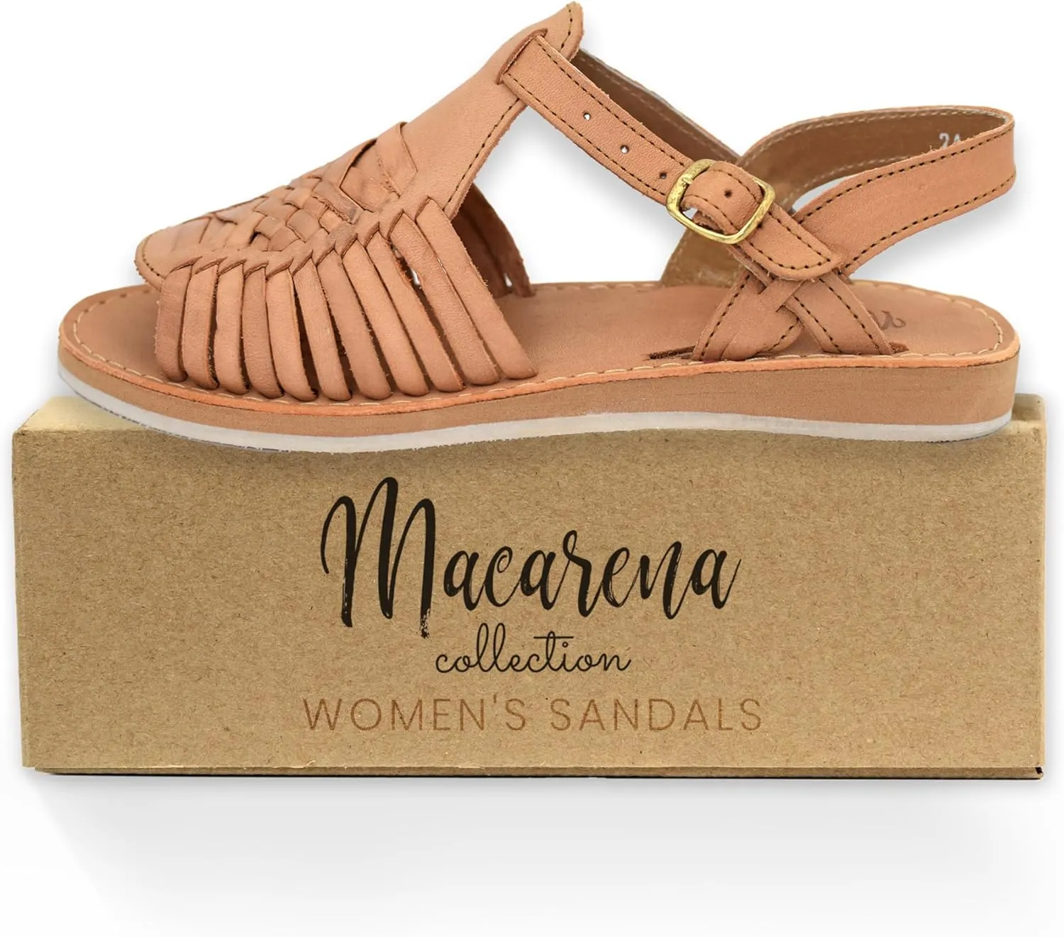 Macarena Collection Womens Shoes Leather Sandals for Women | Huarache Handmade Mexican Sandals Women | Comfortable & Stylish Womens Sandals 3044