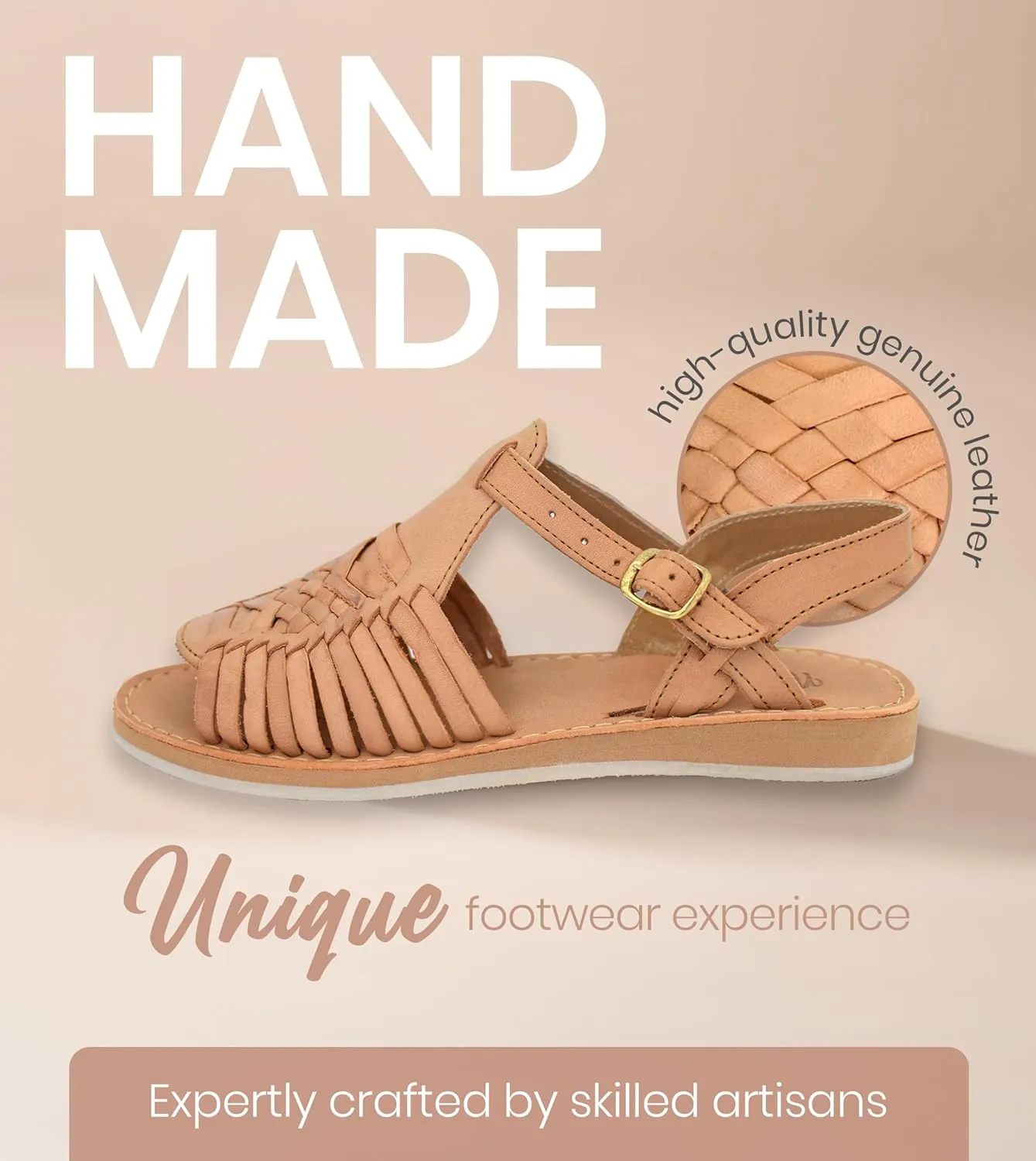 Macarena Collection Womens Shoes Leather Sandals for Women | Huarache Handmade Mexican Sandals Women | Comfortable & Stylish Womens Sandals 3044