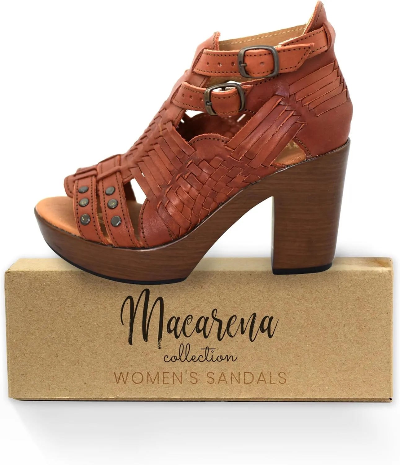 Macarena Collection Womens Shoes Leather Sandals for Women Huarache | Handmade Mexican Sandals Women | Comfortable & Stylish Womens Sandals 353