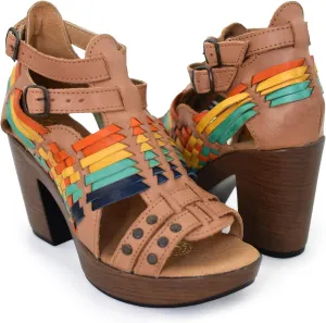Macarena Collection Womens Shoes Leather Sandals for Women Huarache | Handmade Mexican Sandals Women | Comfortable & Stylish Womens Sandals 353