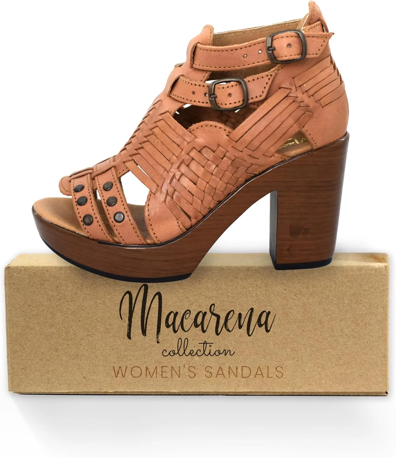 Macarena Collection Womens Shoes Leather Sandals for Women Huarache | Handmade Mexican Sandals Women | Comfortable & Stylish Womens Sandals 353