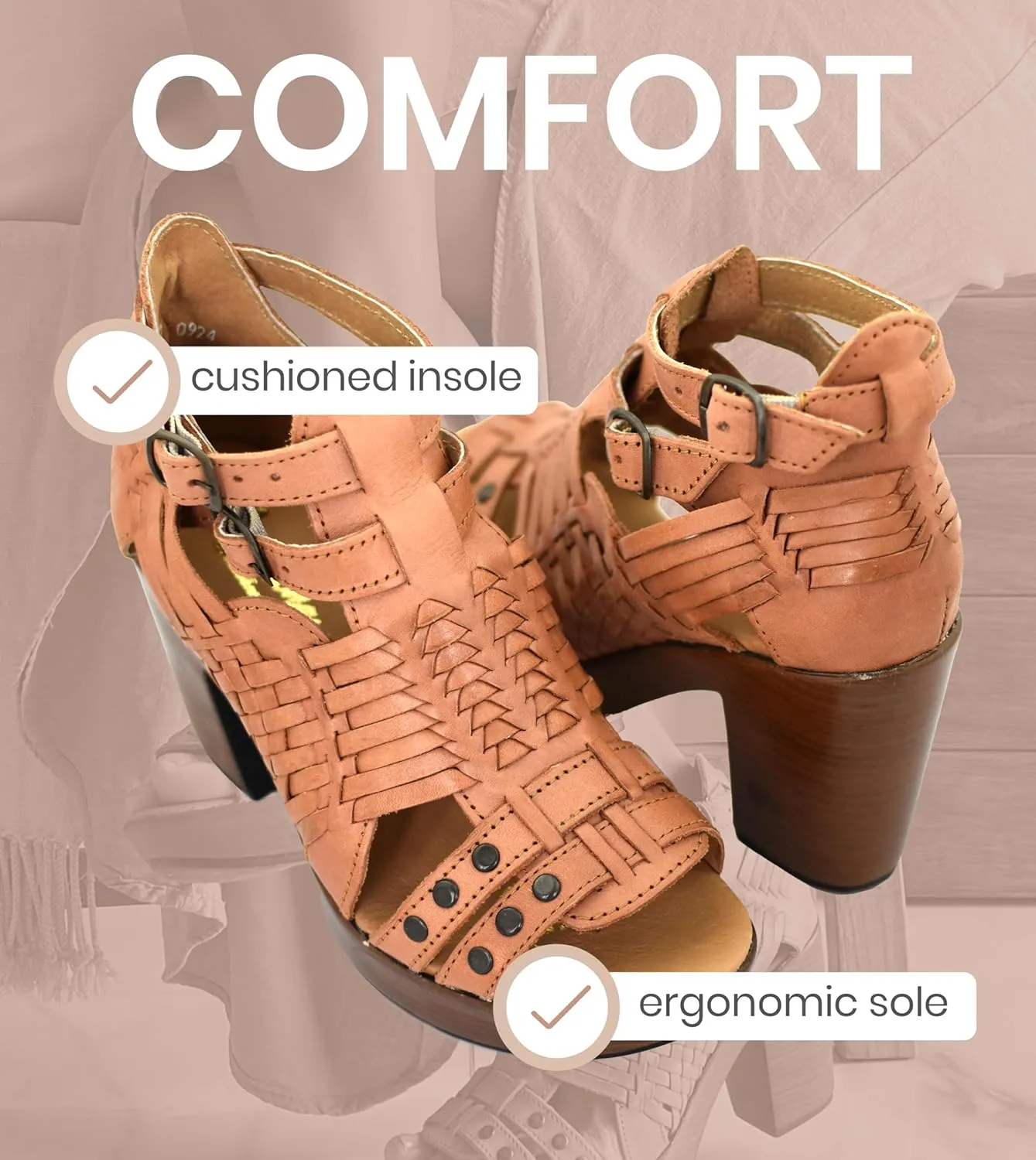 Macarena Collection Womens Shoes Leather Sandals for Women Huarache | Handmade Mexican Sandals Women | Comfortable & Stylish Womens Sandals 353