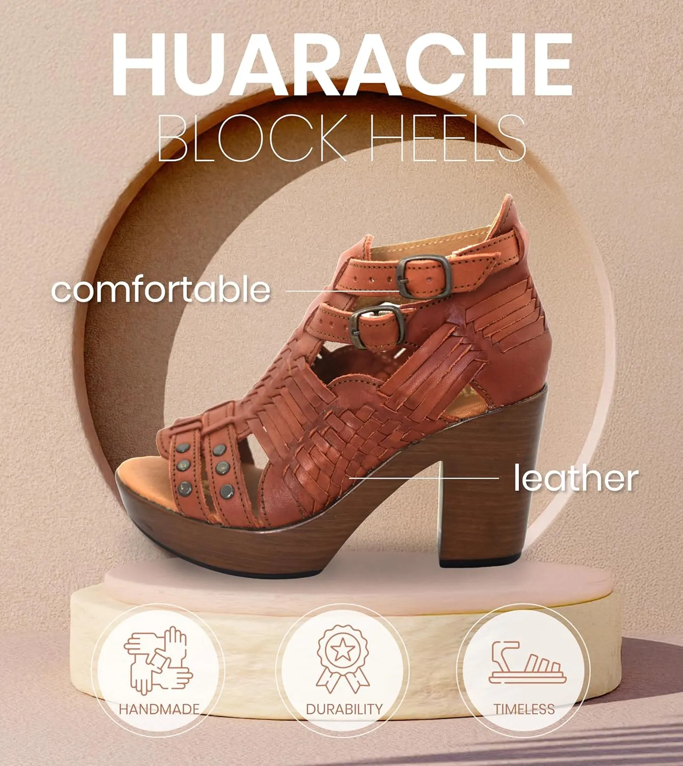 Macarena Collection Womens Shoes Leather Sandals for Women Huarache | Handmade Mexican Sandals Women | Comfortable & Stylish Womens Sandals 353