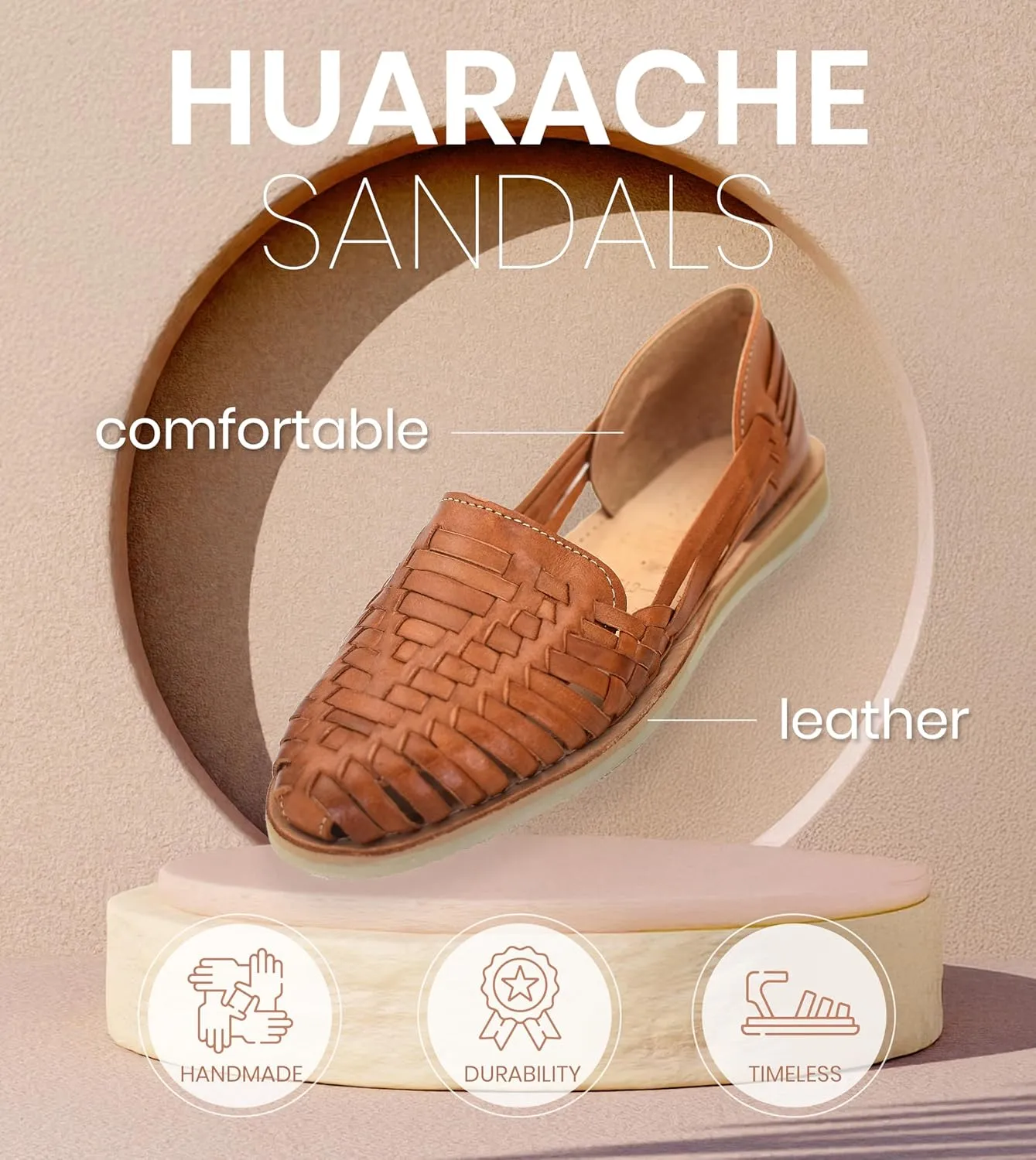 Macarena Collection Womens Shoes Leather Sandals for Women | Huarache Handmade Mexican Sandals Women | Comfortable & Stylish Womens Sandals 813 Style