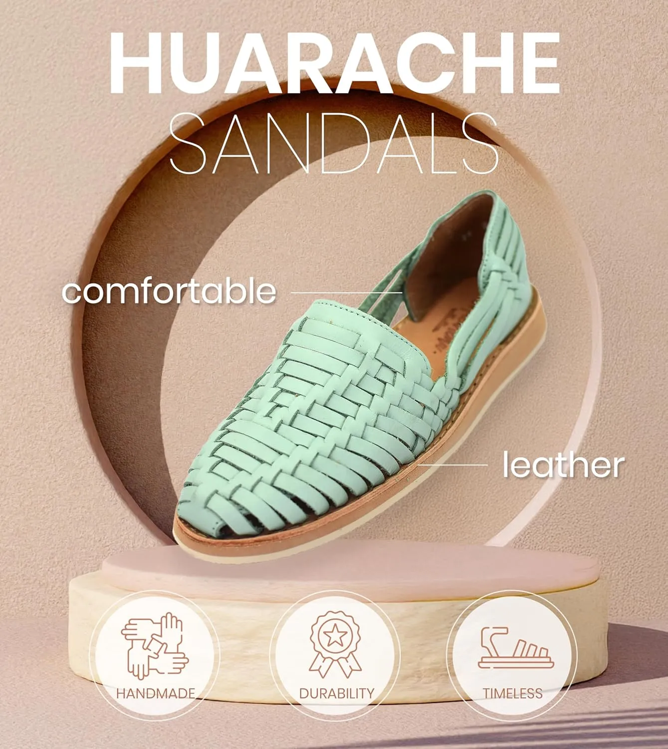 Macarena Collection Womens Shoes Leather Sandals for Women | Huarache Handmade Mexican Sandals Women | Comfortable & Stylish Womens Sandals 813 Style